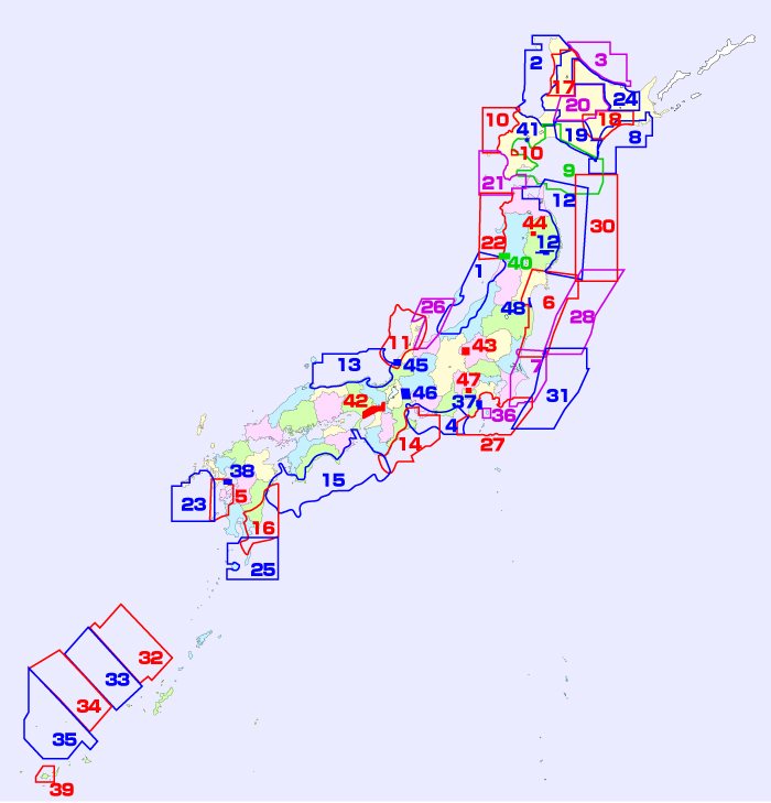 空中磁気図索引図