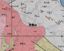 笠取山付近の地質図