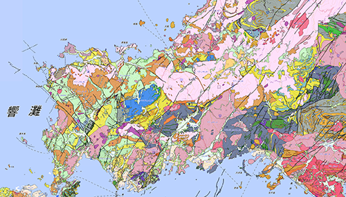 巨大地質図でみる山口