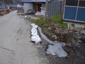 写真1　温泉湧出の様子