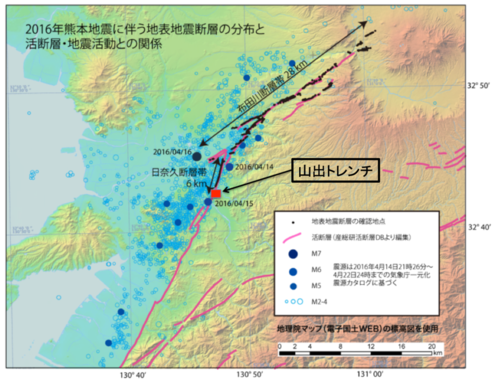 図１　公開した山出トレンチの位置。